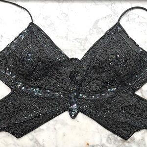 Sequin Vintage Butterfly Top - Passport